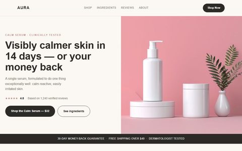 Aura Skincare — proyecto de muestra de e-commerce