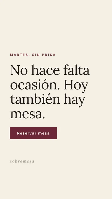 Story «Ahora mismo», variante entre semana